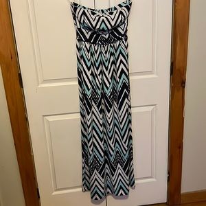 Strapless maxi dress